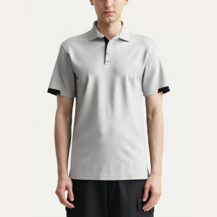 White soft quick-drying men's POLO shirt