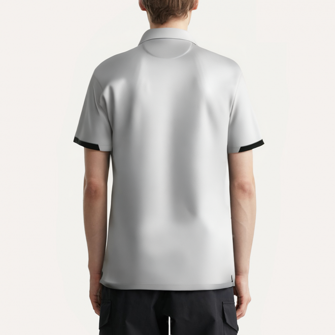 White soft quick-drying men's POLO shirt