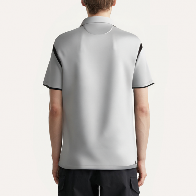 Elegant white breathable men's POLO shirt