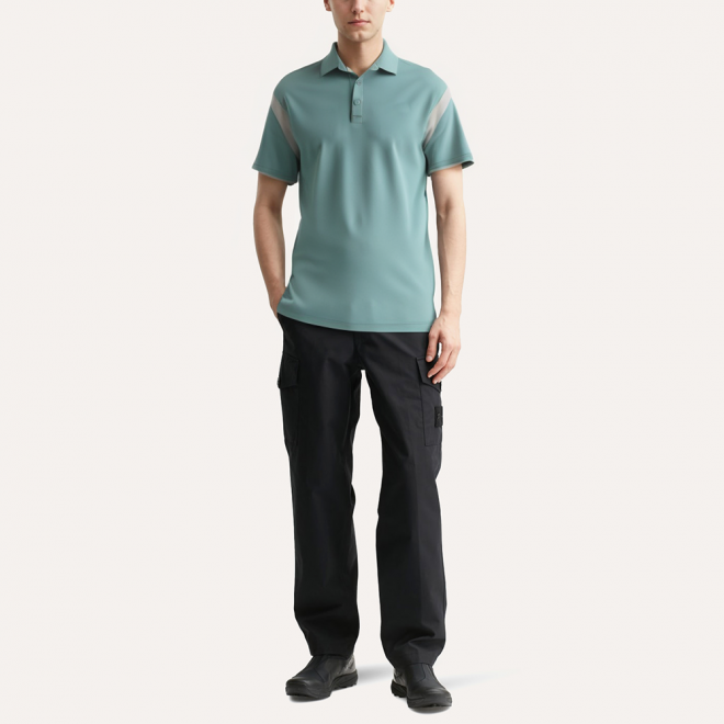 High performance lightweight men's polo shirt