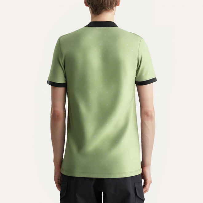 High quality elastic stand collar men's polo shirt