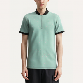 Casual zipper stand collar men's POLO shirt