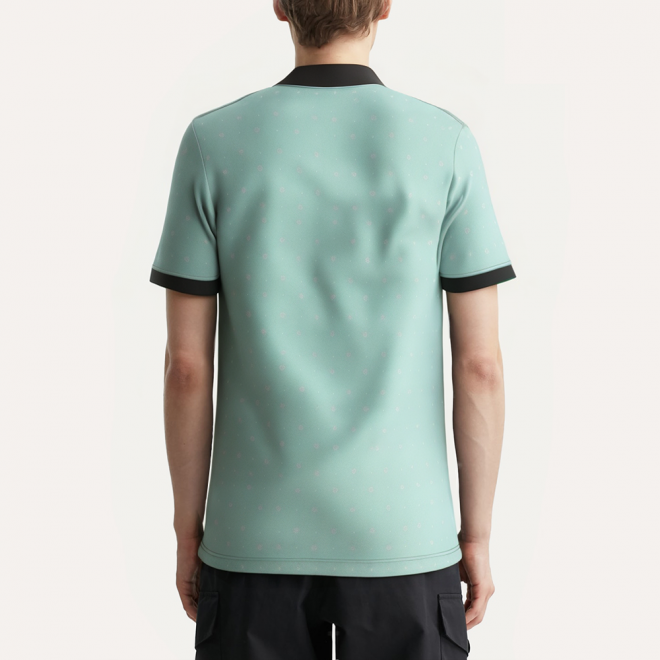 Casual zipper stand collar men's POLO shirt