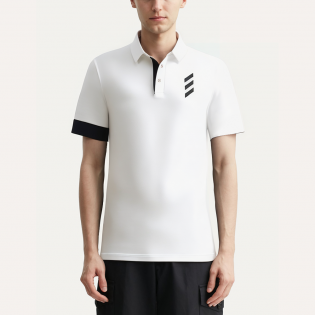 Simple elastic breathable men's POLO shirt