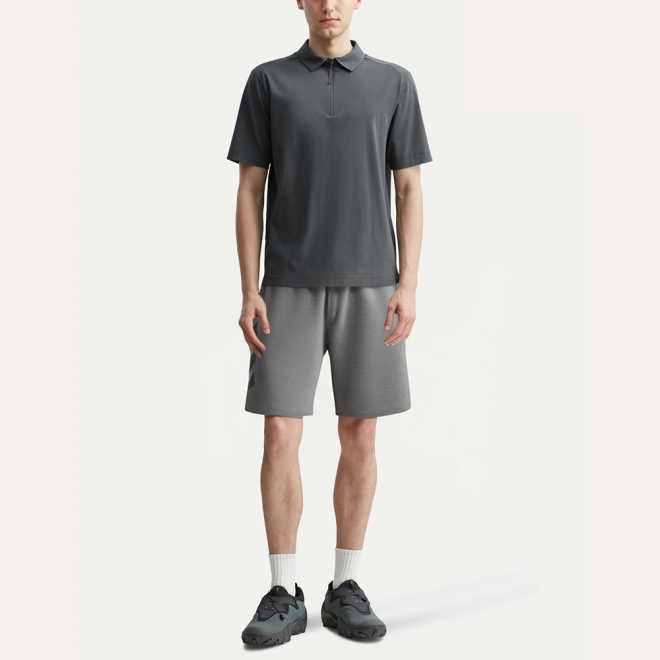 Classic gray breathable men's track shorts