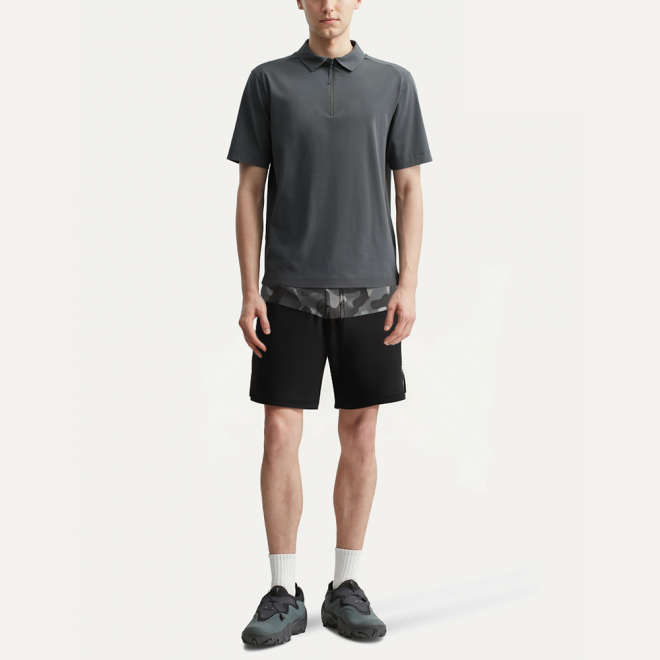 Camouflage print stretch men's sports shorts