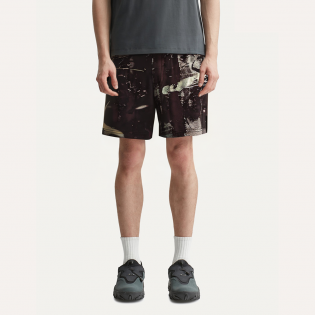 Retro print breathable men's sports shorts