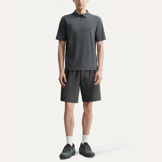 Men's stretch sports shorts with side stripes