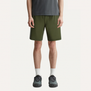 Green side stripe stretch men's shorts