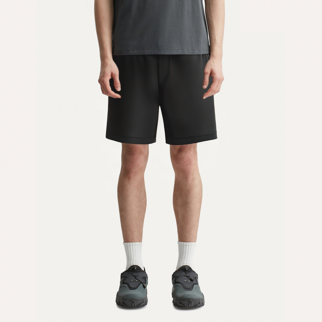 Black side stripe breathable men's shorts