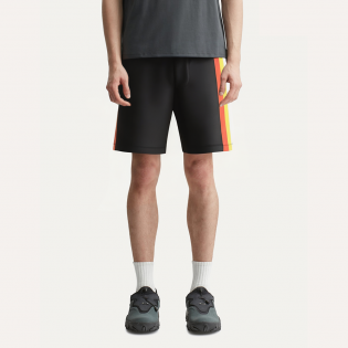 Black stretchy breathable men's shorts