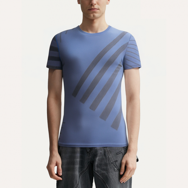 Modern printed breathable men's sports T-shirt
