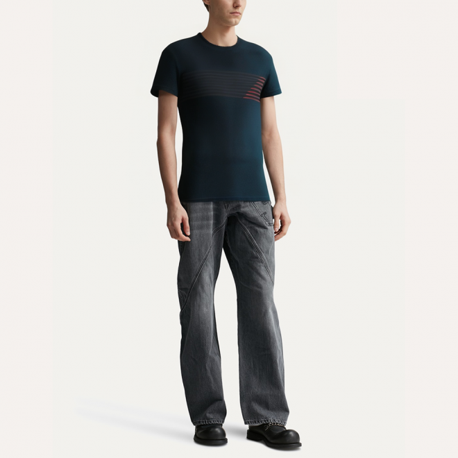 Retro round neck quick-drying men's sports T-shirt