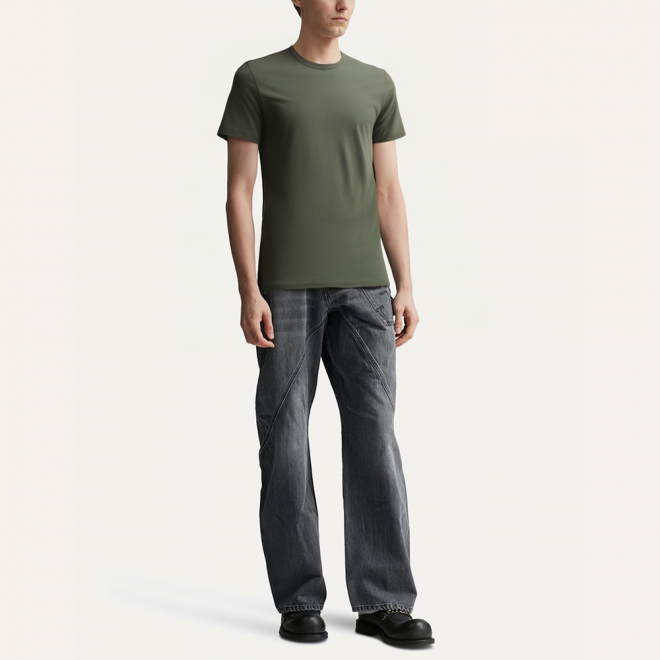 Simple round neck quick-drying men's sports T-shirt
