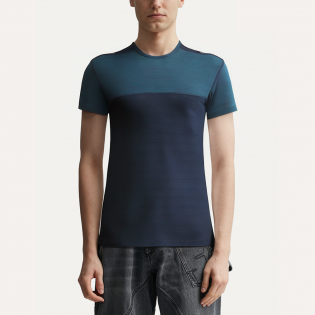Contrast color stitching breathable men's sports T-shirt