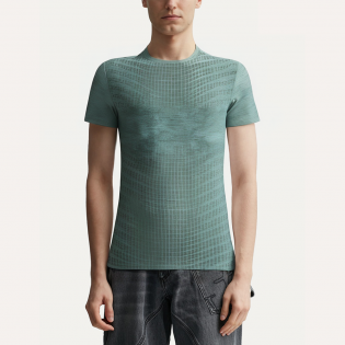 Round neck elastic breathable men's sports T-shirt
