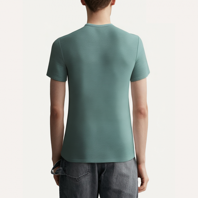 Round neck elastic breathable men's sports T-shirt