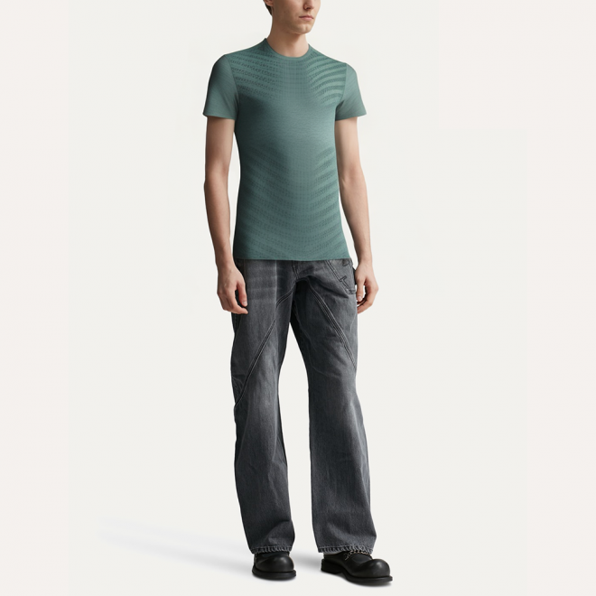 Round neck elastic breathable men's sports T-shirt