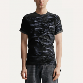 Black lightweight breathable men's sports T-shirt