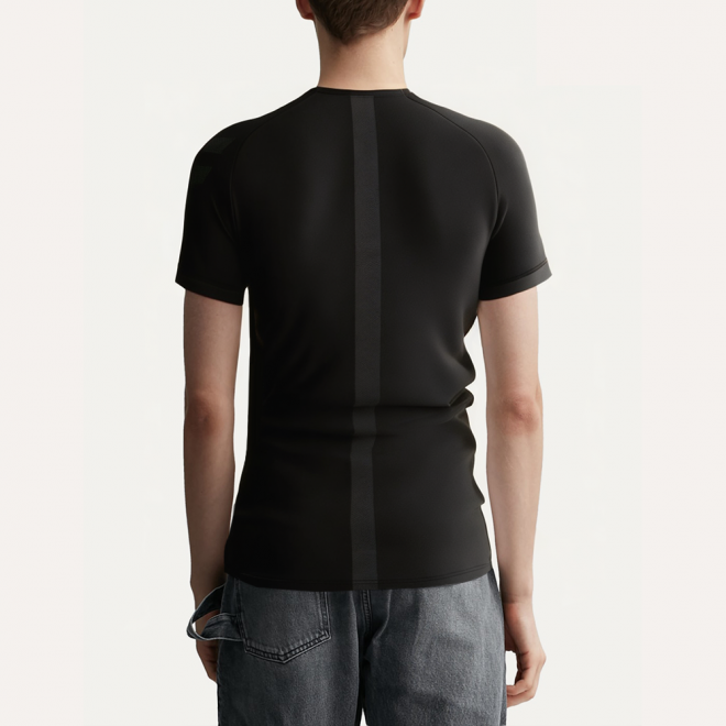 Black modern print men's sports T-shirt