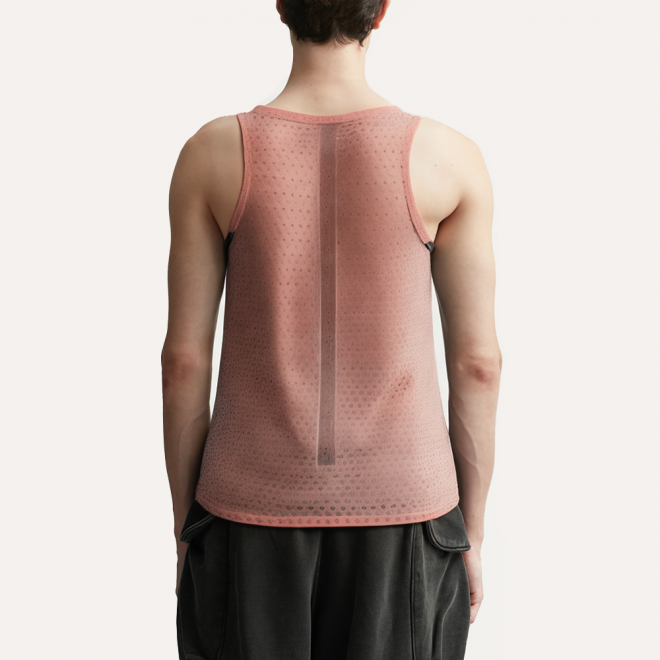 Modern printed breathable slim fit men's vest