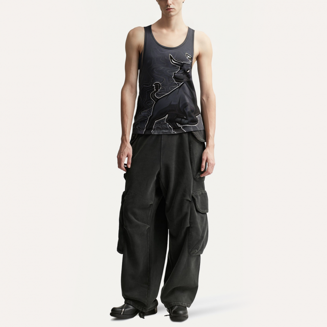 Fashionable elastic quick-drying men's vest