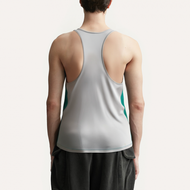 Contrast color stitching breathable men's vest