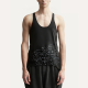 Black elastic breathable men's vest
