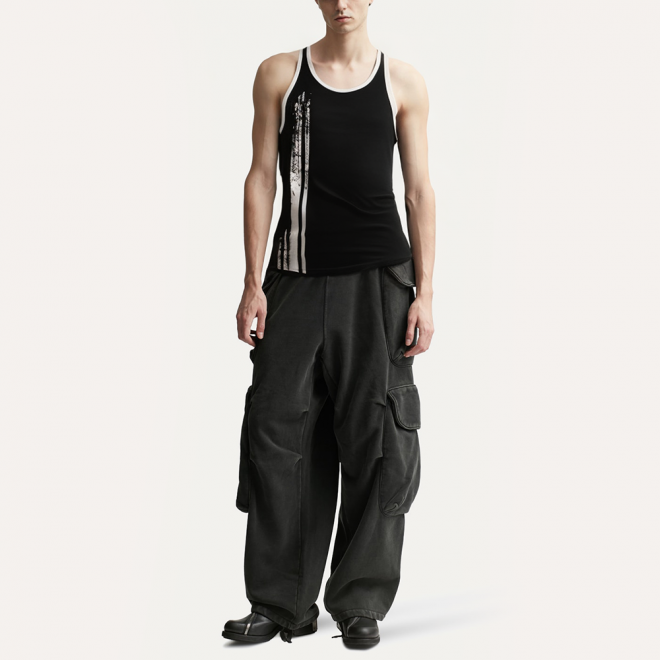 Fashion round neck breathable men's vest