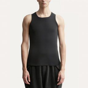 Classic black crewneck men's vest