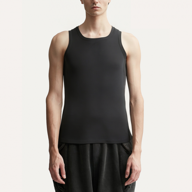 Classic black crewneck men's vest
