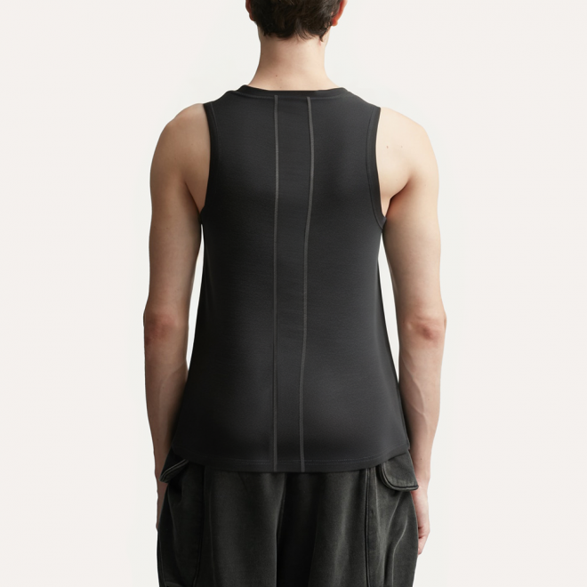 Classic black crewneck men's vest
