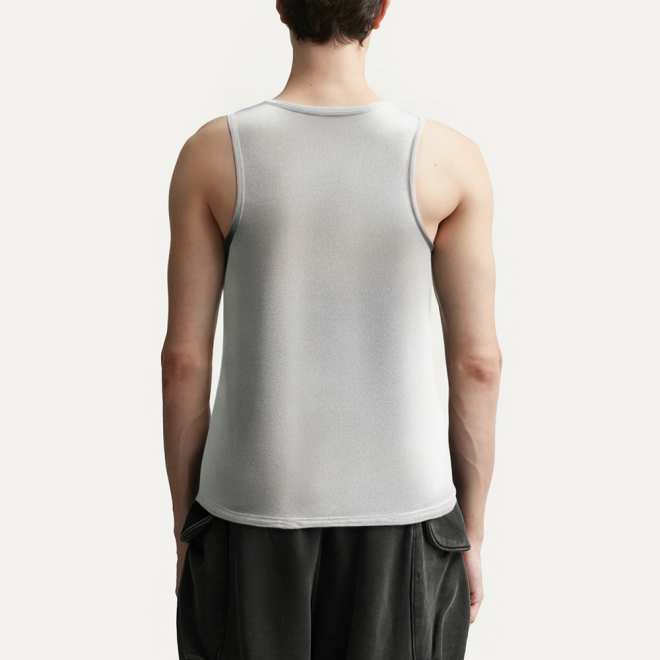 White cotton breathable men's vest