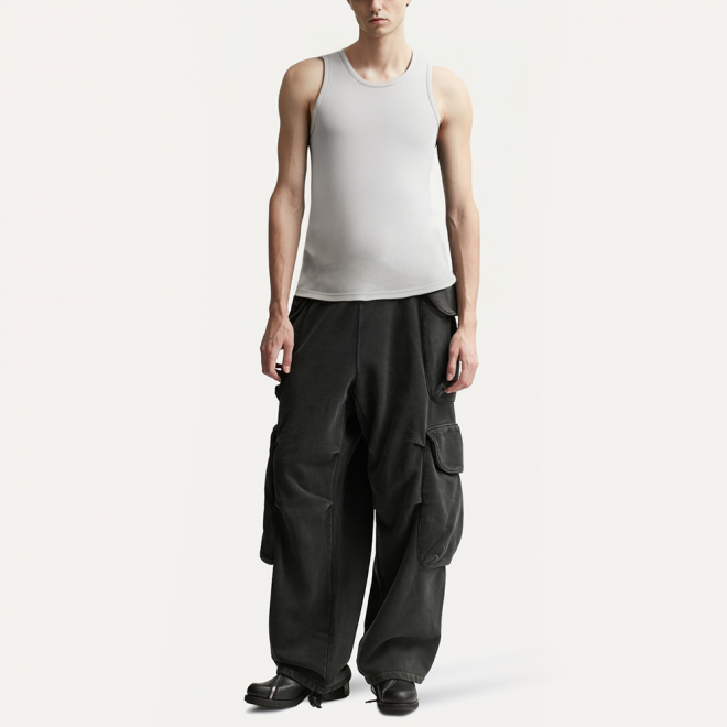 White cotton breathable men's vest