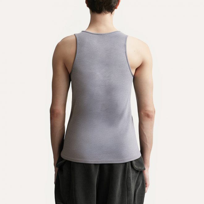 Classic fit soft crew neck men's vest