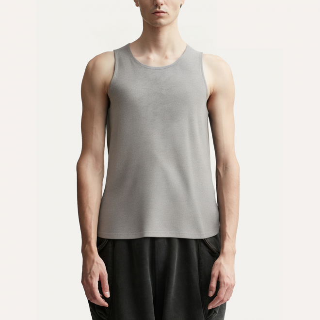 Grey breathable men's sports vest