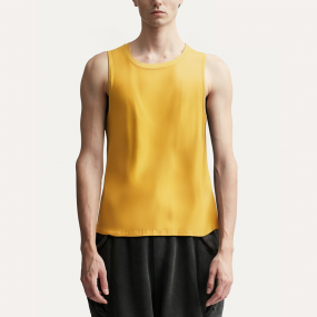 Yellow stretch men's sleeveless vest