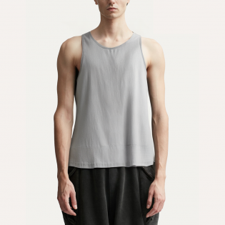 Gray soft stretch men's sleeveless vest