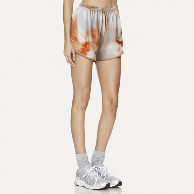 Tie-dyed stretch quick-drying women's shorts