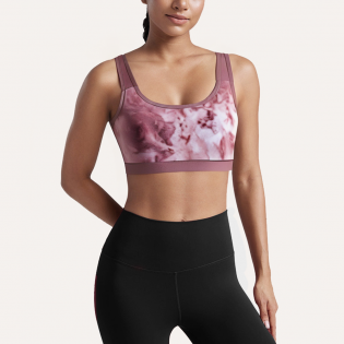 Tie-dye elastic breathable women's sports bra