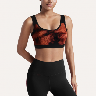 Retro stretch slim fit women's sports bra