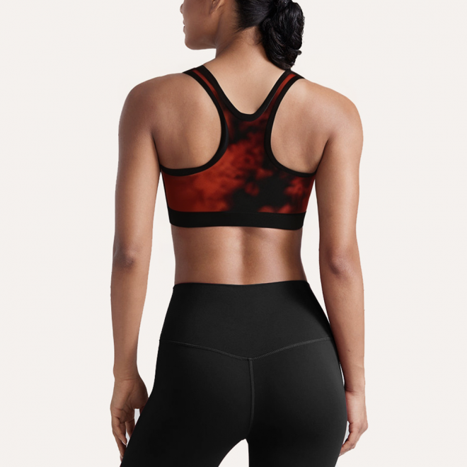 Retro stretch slim fit women's sports bra