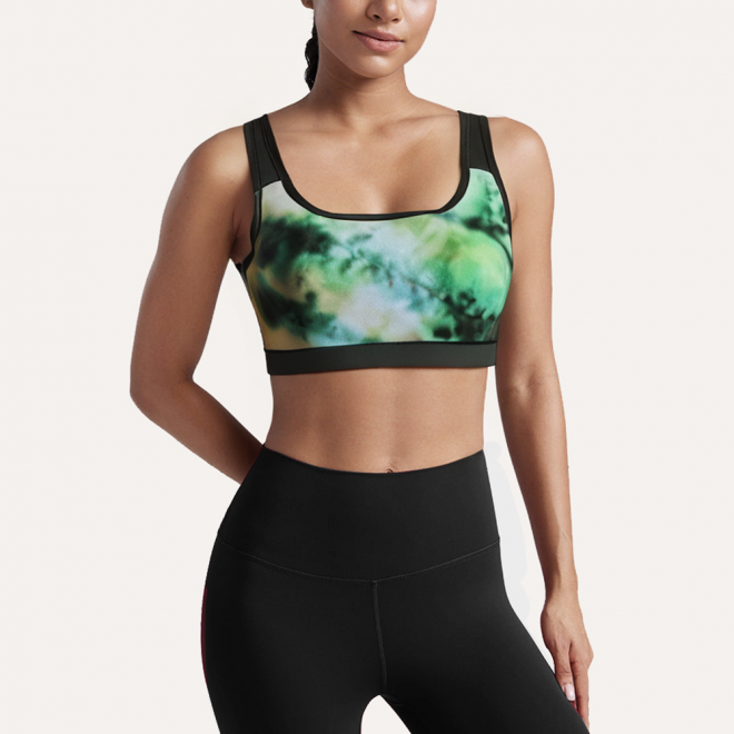 Tie-dye quick-drying women's sports bra