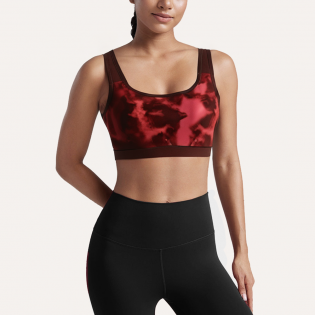 Tie dye breathable tight women's sports bra