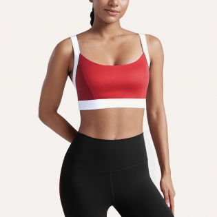 Color block high support women's sports bra