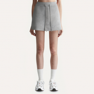 Gray high waisted casual women's short skirt