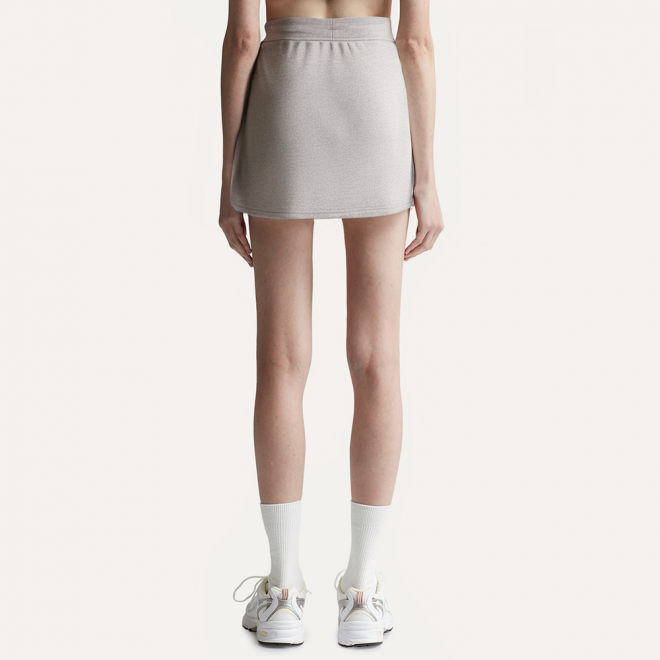Gray high waisted casual women's short skirt