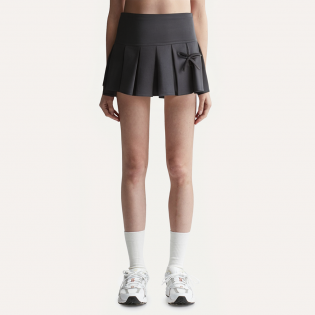 High waisted bow tie women's short skirt