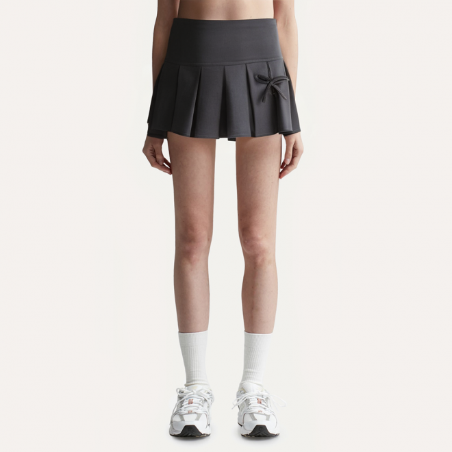 High waisted bow tie women's short skirt