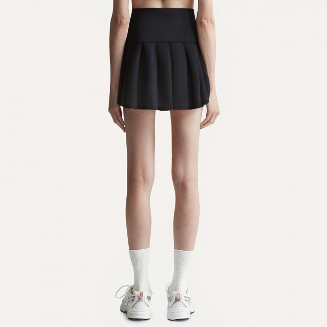 Pink lace-up high waist women's short skirt